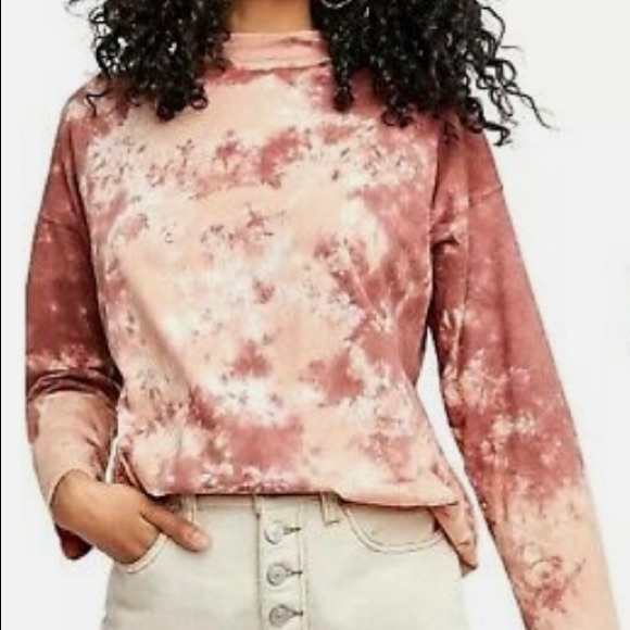 NWT-Free People Tie-Dyed Tee - Picture 4 of 13